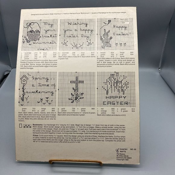 Vintage Cross Stitch Patterns, Easter Designs by Pat Waters, Country Crafts - Picture 2 of 2